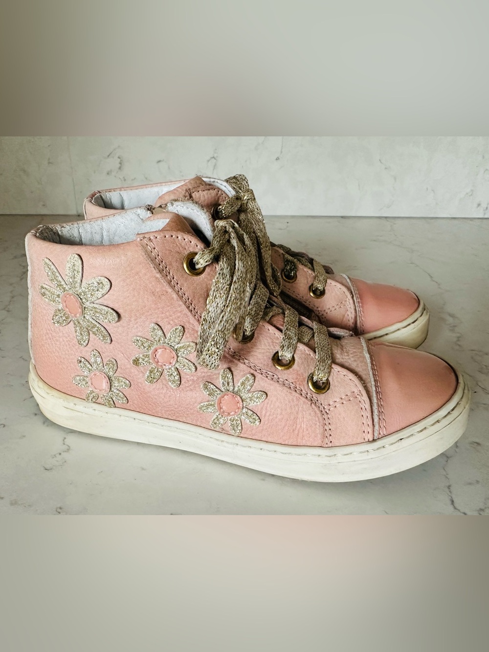 Italian Leather High-Tops (Girl’s Size 10)